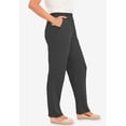 thumbnail image 4 of Roaman's Women's Plus Size Soft Knit Relaxed Pull-On Straight Leg Pant, 4 of 6