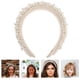 thumbnail image 2 of Bandas de pelo de perlas únicas para mujeres diademas de esponja barroca Tartadero elegante, 2 of 5