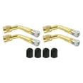 thumbnail image 1 of Unique Bargains 1 Set 135-Degree Car Tire Valve Stem Extenders Extension Universal for Cars RV Bicycles Gold Tone, 1 of 8