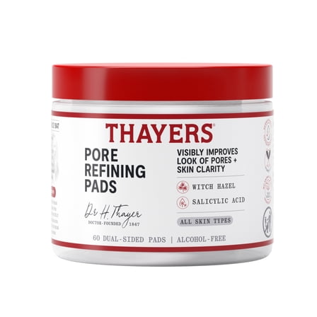 Thayers Face Care Pore Refining Pads with Witch Hazel and Salicylic Acid 60 Count, 1 Kit