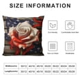 thumbnail image 5 of Creowell Rose Ribbon Americo Makk Fashion Style Dirt-Resistant Throw Pillow Covers for Couch Sofa Bed Living Room Bedroom Pillow Case 1PC 24x24in, 5 of 5