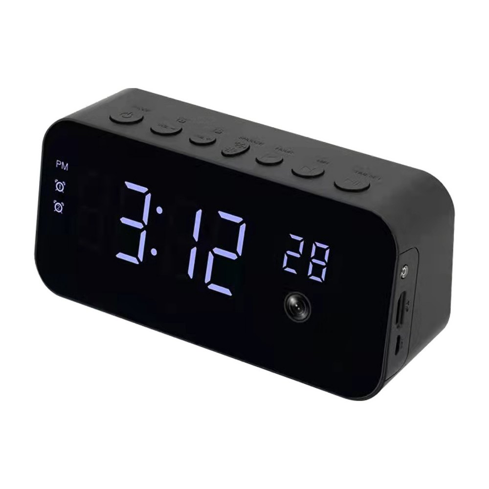 HD 1080P WIFI Alarm Clock Camera Security Motion Detection Night ision