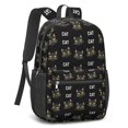 thumbnail image 2 of Black Cat Black Pattern 17" Waterproof Oxford School Backpacks for Teens, S-Shape Padded Straps, for School, Travel, Hiking, Camping, 2 of 5