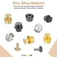 thumbnail image 3 of Uxcell 20Pcs Screw Back Rivets, Zinc Alloy 3/8" Handbag Purse Feet, Black, 3 of 7
