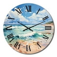 thumbnail image 2 of Designart "Breezy Beach Relaxation II" Nautical & Beach Oversized Wall Clock, 2 of 5