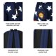 thumbnail image 4 of Bolsa para la escuela Bolsos de escuela para niños Lienzo Lindo Patrón de estrella Mochila de viaje Niños Kindergarten Mochilas con monedero azul oscuro 1 1, 4 of 5