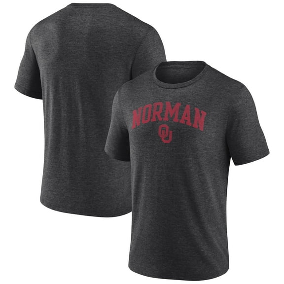 Men's Charcoal Oklahoma Sooners Arched City Tri-Blend T-Shirt