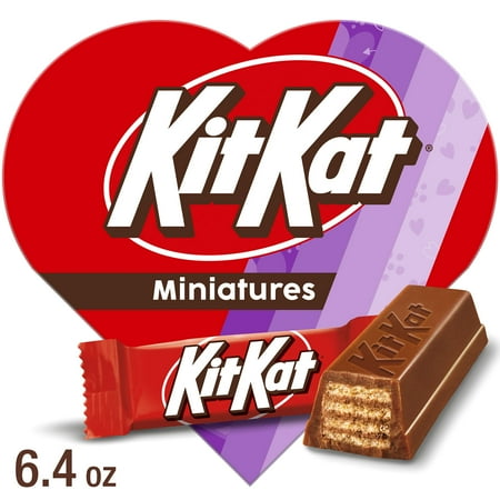 Kit Kat Miniatures Milk Chocolate Wafer Valentine's Candy, Gift Box 6.4 oz