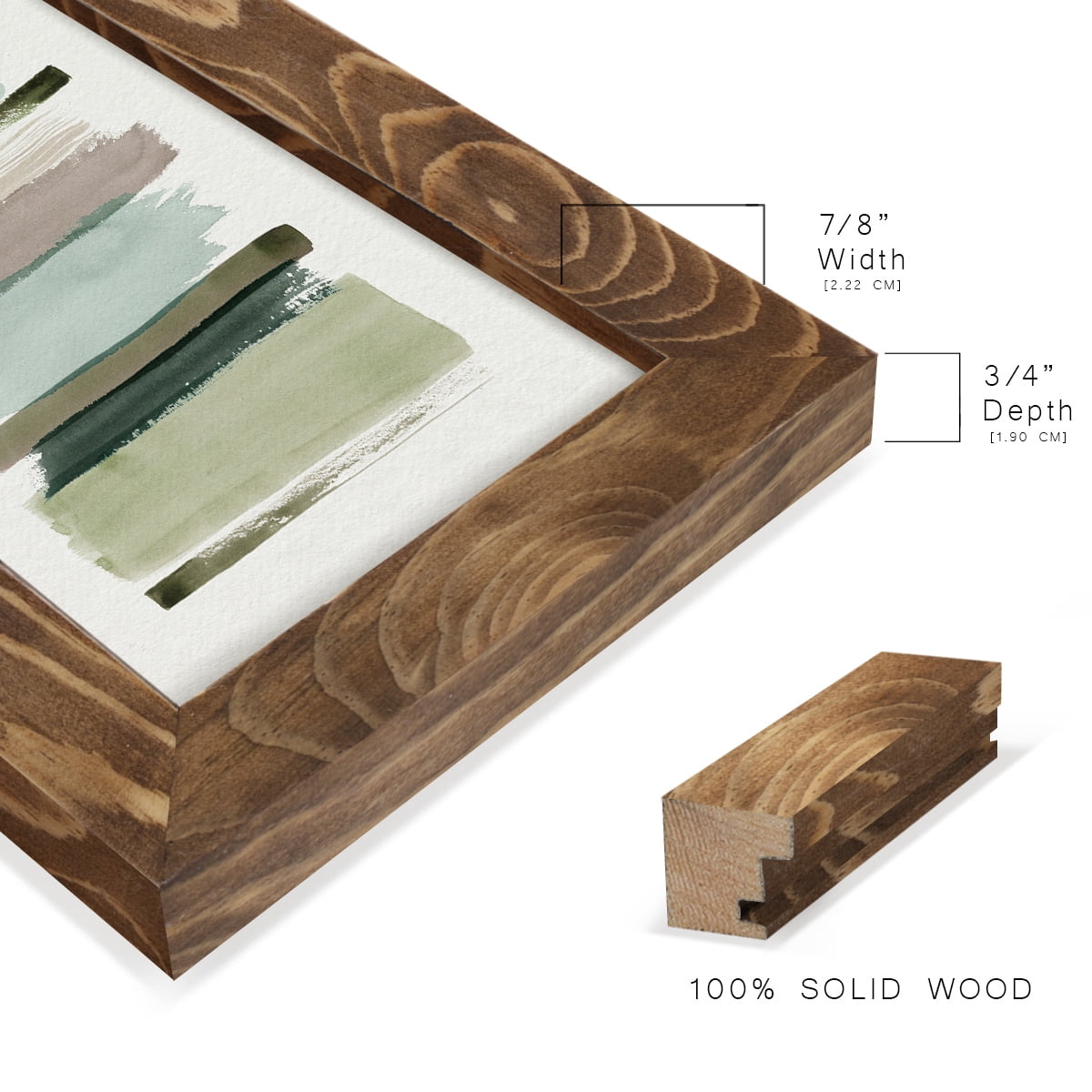 Grass Stains I - Framed Print w/glass - Walnut
