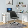 thumbnail image 3 of JOINSUN Armless Office Desk Chair, Height-Adjustable Rolling Swivel Seat for Home, Dark Gray, 3 of 6