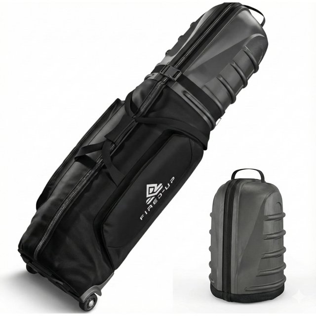 Bolsa de viaje de golf FIRED-UP Carcasa rígida 1680D con ruedas