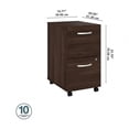 thumbnail image 4 of Hybrid 2 Drawer Mobile File Cabinet in Black Walnut - Engineered Wood, 4 of 4