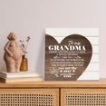 thumbnail image 7 of Grandma Gift, Mother's Day Gift from Grandma, Wooden Plaque Heart Sign, Grandma Birthday Gift, Heart Plaque Gift for Best Grandma Ever, Grandma Sign: I Know I am Very Lucky to Have A Grandma Like You, 7 of 7