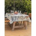 thumbnail image 3 of Outdoor Table Cloth with Umbrella Hole and Zipper,Coastal Seahorse Waterproof Rectangle Tablecloth 60"x102",Vintage Nautical Summer Beach Starfish Washable Table Cover for Outside Party Patio Picnic, 3 of 8