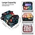 thumbnail image 3 of Mermaid Double Layered Insulated Refrigerated Lunch Bag with Two Compartments, Large Capacity, and Handheld Carry - 7.1x11.4x16.1 Inches, 3 of 6