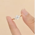 thumbnail image 4 of solitaire jewels 1.3CT Oval Moissanite 3 Stone Engagement Ring For Women, 14K Yellow Gold, 4 of 6