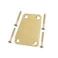 thumbnail image 5 of Yuarrent Reemplazo de placa de cuello de guitarra eléctrica, piezas modificadas, tablero de guitarras de Metal, accesorio de instrumento de cuerda con Dorado 2piezas Yuarrent CBP464189, 5 of 5