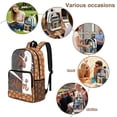 thumbnail image 5 of COEQINE Pet Mom Brown Clear Backpack for Women Girls Heavy Duty 17 Inch Transparent PVC Bag for College Travel, Sturdy Fabric See Through School Backpack with Multiple Pockets & Padded Straps, 5 of 7