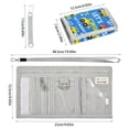 thumbnail image 3 of JIALIOU Nylon Trifold Card Wallet with ID Window Zipper Pocket for Men Women Teen Construction Trucks and Clouds, 3 of 7