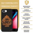 thumbnail image 7 of Case Yard Wooden Case for iPhone-8-Plus Soft TPU Silicone cover Slim Fit Shockproof Wood Protective Phone Cover for Girls Boys Men and Women Supports Wireless Charging Game Over Design, 7 of 7