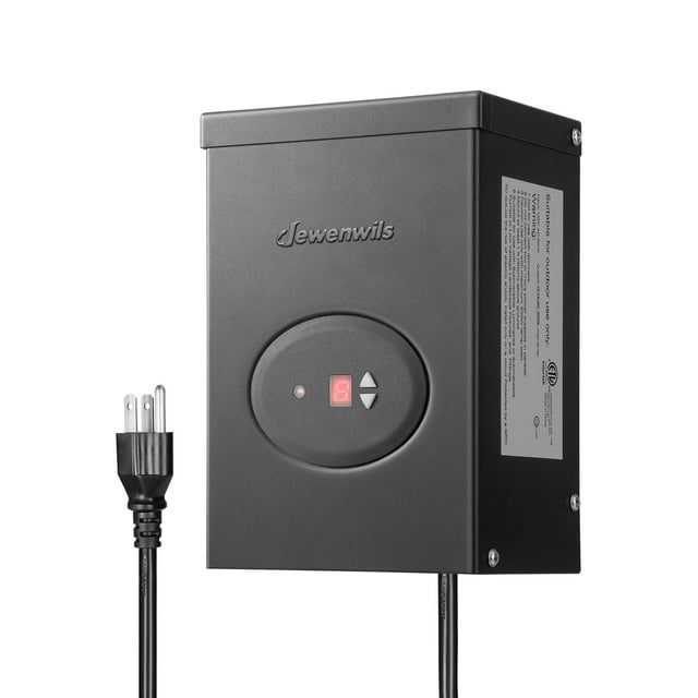 DEWENWILS 300W Outdoor Low Voltage Transformer with Timer and Photocell Sensor, 120V AC to 12V/14V AC, Weatherproof, for Halogen & LED Landscape