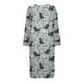 thumbnail image 4 of Yuyamidu Dachshund Long Sleeve Bathrobe for Women Size XL Cute Dog Zipper Front Robe Flower Bath Spa Robes Female Mid-Calf Length Bath Gown Blue Dressing Gown, 4 of 7