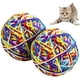 thumbnail image 1 of Pelotas de juguete para gatos, 2 piezas de pelota interactiva de juguete para gatos con campana, juguete de lana colorido para masticar ejercicio de juego de mascotas, 1 of 5