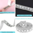 thumbnail image 7 of 1 Yards Self Adhesive Rhinestone Ribbons, Bling Rhinestone Ribbon Crystal Strips for DIY Craft Home Clothing Wedding Christmas Gift Decoration Birthday Decor Wrap Sticker, 7 of 7