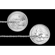 Sterling Silver Diamond-Cut Rope Chain 2mm Solid 925 Italy Necklace 22 Jewelry Female Unisex
