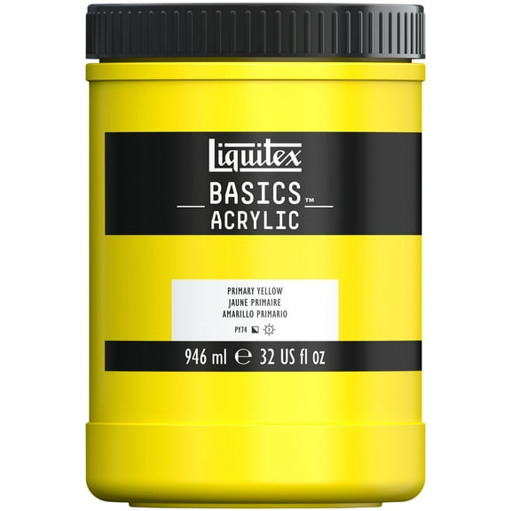 Liquitex BASICS Acrylic Color, 32 oz., Primary Yellow