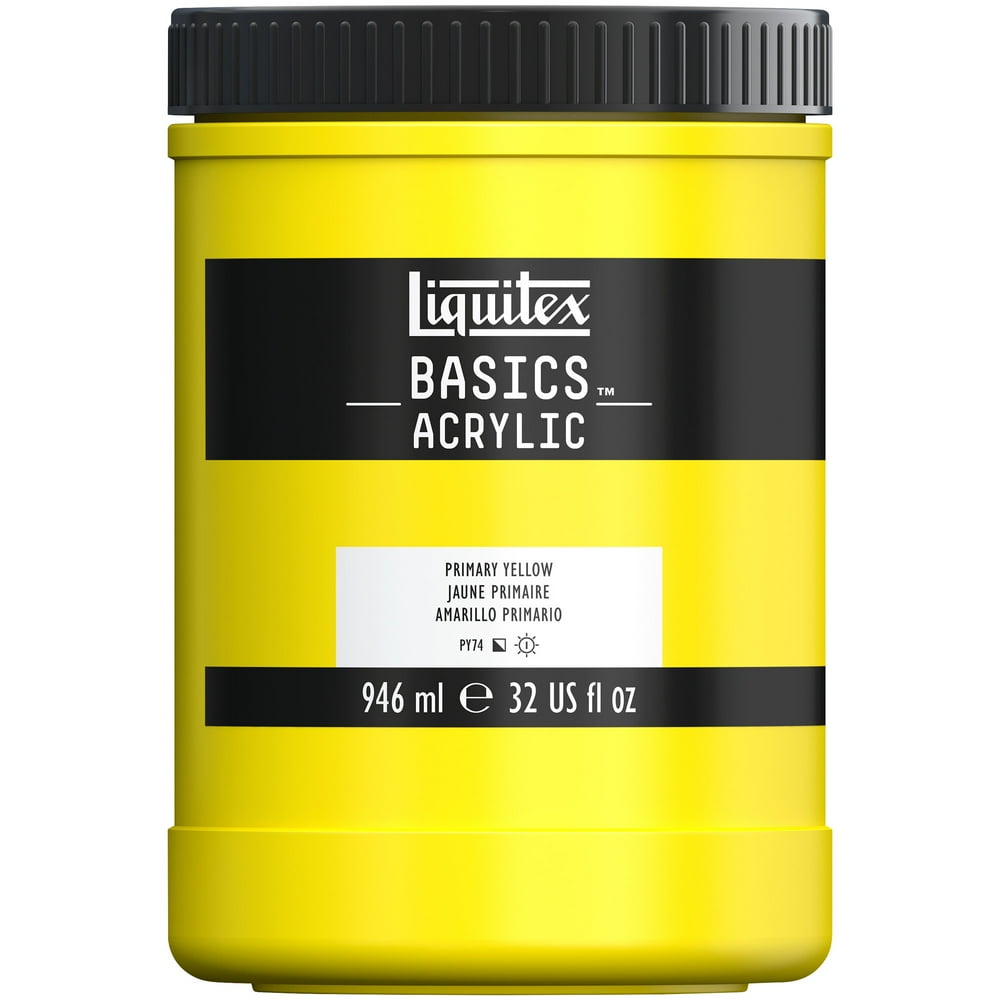 Liquitex BASICS Acrylic Color, 32 oz., Primary Yellow