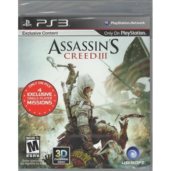 Assassin''s Creed III PS3 (Brand New Factory Sealed ) PlayStation 3, P