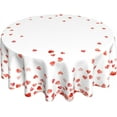 thumbnail image 1 of Nappe de la Saint-Valentin Ronde 70 Pouces Cœur Rouge Nappe Imperméable Nappe Résistante aux Plis Housse de Table en Polyester pour Maison/cuisine/salle à Manger/fête/pique-Nique, 1 of 6