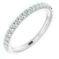 thumbnail image 3 of Pompeii 1/2 Ct Lab Grown Diamond EX3 Eternity Ring Womens Bad 14k White Gold, 3 of 3