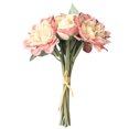 thumbnail image 1 of Paquete de flores artificiales de 6 cabezas, simulación de seda, decoración floral, centro de mesa de oficina en casa, flor falsa, blanco púrpura Noticed HA7186-01B, 1 of 6