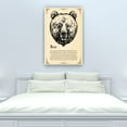 thumbnail image 2 of Bear Quotes Wall Art Knowledge Poster Vintage Animal Wall Art Infographic Poster Decor Room Vertical Pictures Painting Artwork Wall Decorations Framed 24×36 in, 2 of 5