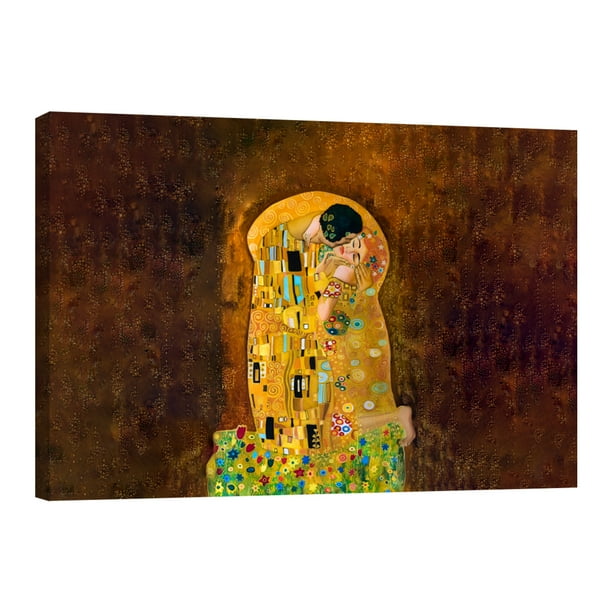 Cuadro Decorativo Canvas Revolution El Beso Por Gustav Klimt 90 x 60 cm