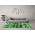 thumbnail image 3 of Ahgly Company Indoor Square Abstract Emerald Green Modern Area Rugs, 8' Square, 3 of 4