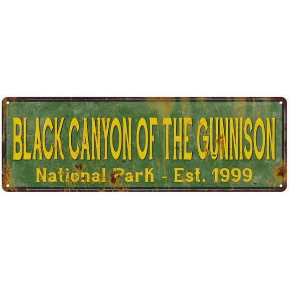 Black Canyon Of The Gunnison National Park Rustic Metal 6x18 Sign 106180057059