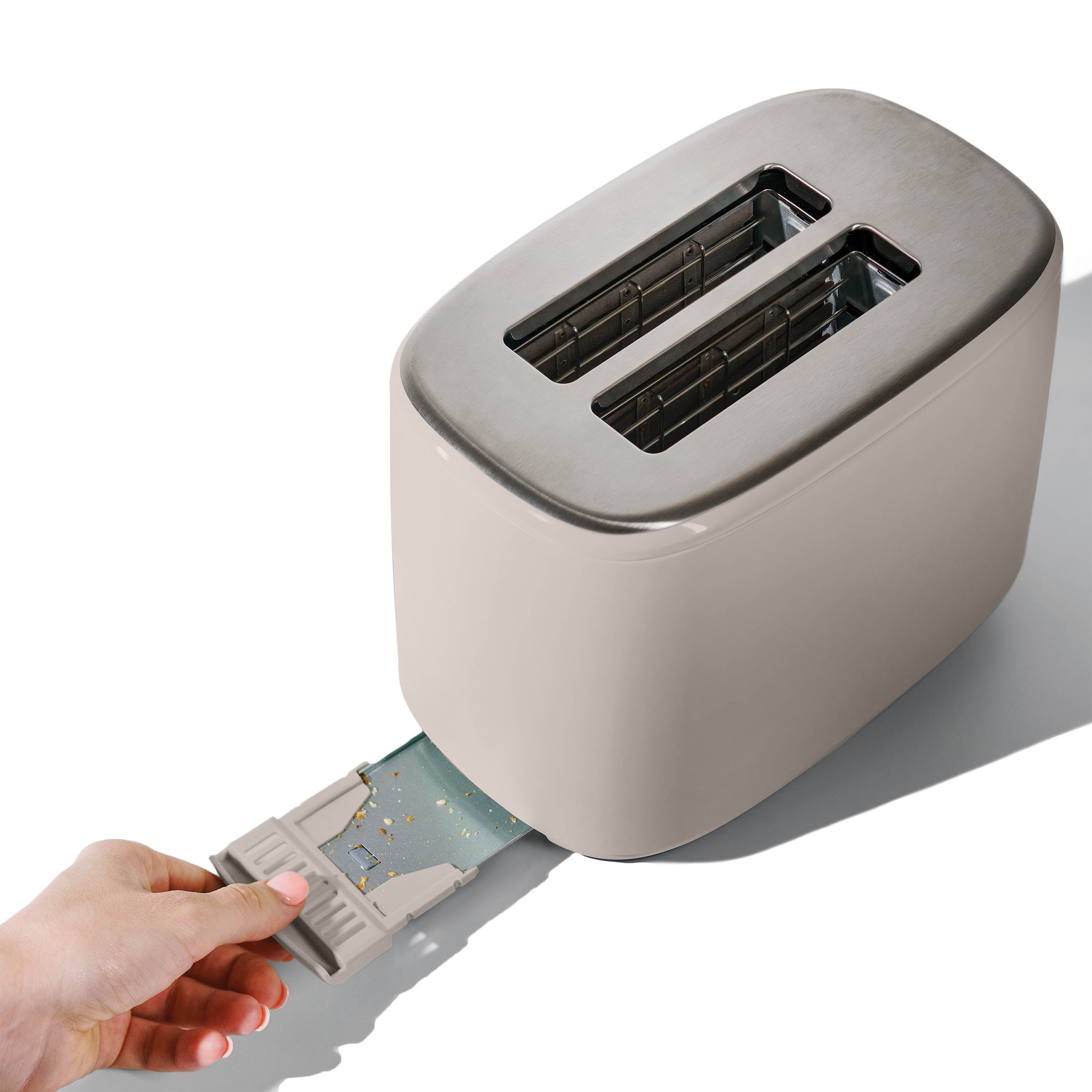 Beautiful 2 Slice Toaster with Touch-Activated Display, Porcini Taupe by Drew Barrymore