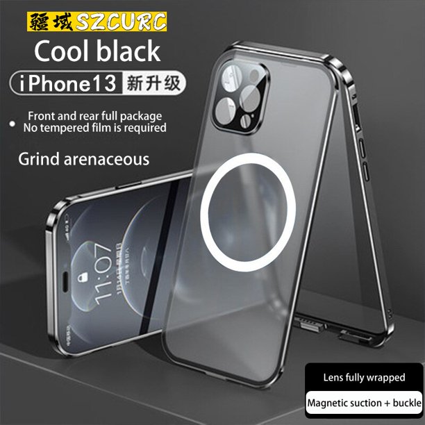 Funda de teléfono para iPhone 14 Pro max, carcasa de vidrio templado de adsorción magnética, 360 °, nueva, 11, 12 Mini, 13iPhone 14 Pro MAX&CHINA Gao Jinjia LED