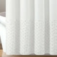 thumbnail image 3 of Boho Polka Dot Yarn Dyed Eco-Friendly Recycled Cotton Shower Curtain White Single 72X72, 3 of 9