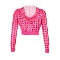 thumbnail image 3 of Abrigo corto para mujer Sunloudy, tops de manga larga con estampado de corazones con cremallera y bolsillos para primavera otoño, rojo, S/M/L Sunloudy  S M L, 3 of 9