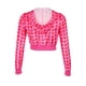 thumbnail image 3 of Abrigo corto para mujer Sunloudy, tops de manga larga con estampado de corazones con cremallera y bolsillos para primavera otoño, rojo, S/M/L Sunloudy  S M L, 3 of 9