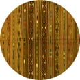 thumbnail image 1 of Ahgly Company Indoor Round Southwestern Yellow Country Area Rugs, 6' Round, 1 of 4