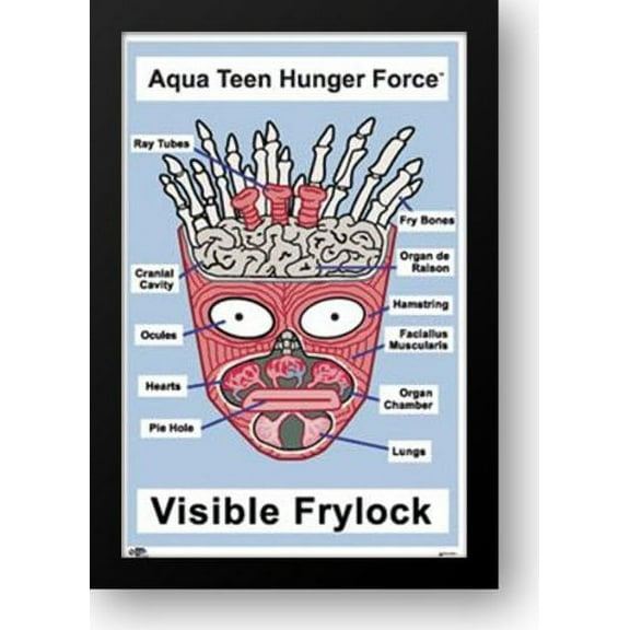 FrameToWall - Aqua Teen - Frylock 28x40 Framed Art Print