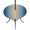 Navy Blue Khaki, variant on Round Outdoor Tablecloth with Umbrella Hole and Zipper, Purple Ombre Tablecloth with Elastic Waterproof, Modern Yellow Gradient Farmhouse Art Patio Table Covers for 55" - 60" Picnic Pool Tables