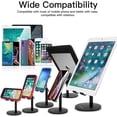 thumbnail image 2 of Soporte ajustable para tableta/teléfono, soporte telescópico ajustable para iPad, soporte universal de aluminio multiángulo compatible con iPhone, teléfono celular inteligente/tableta/iPad (4-13, 2 of 6