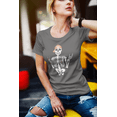 thumbnail image 5 of Here First Skeleton Trick Or Treat Spooky Horror Halloween Shirt, 5 of 6