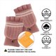 thumbnail image 3 of Guantes con CalefaccióN USB para Hombres y Mujeres, Guantes Sin Dedos con CalefaccióN Reversibles de Invierno para Escribir y Usar en Exteriores (Rosa), 3 of 7
